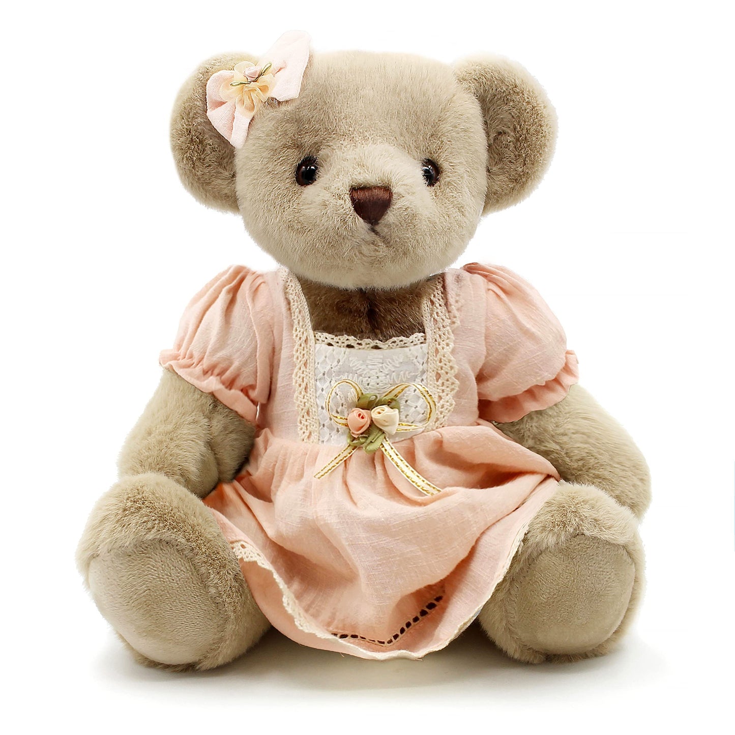 suepcuddly Jointed Teddy Bear Stuffed Animals Small Soft Plush Toy with Cloth (Pink 13Inch) -Like New