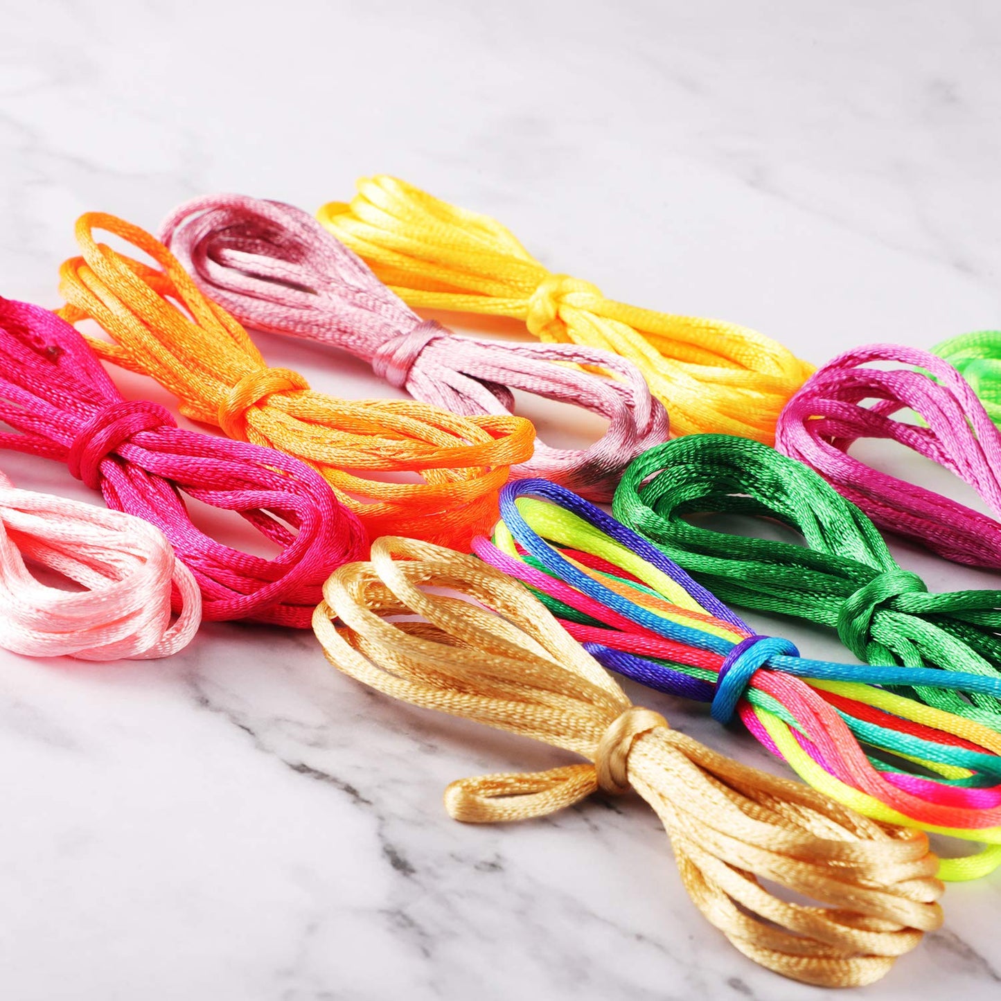 Poen 10 Pieces Cats Cradle String Finger Game String Cats Cradle String Game Book Toy Supplies, 65 Inch Long, 10 Colors