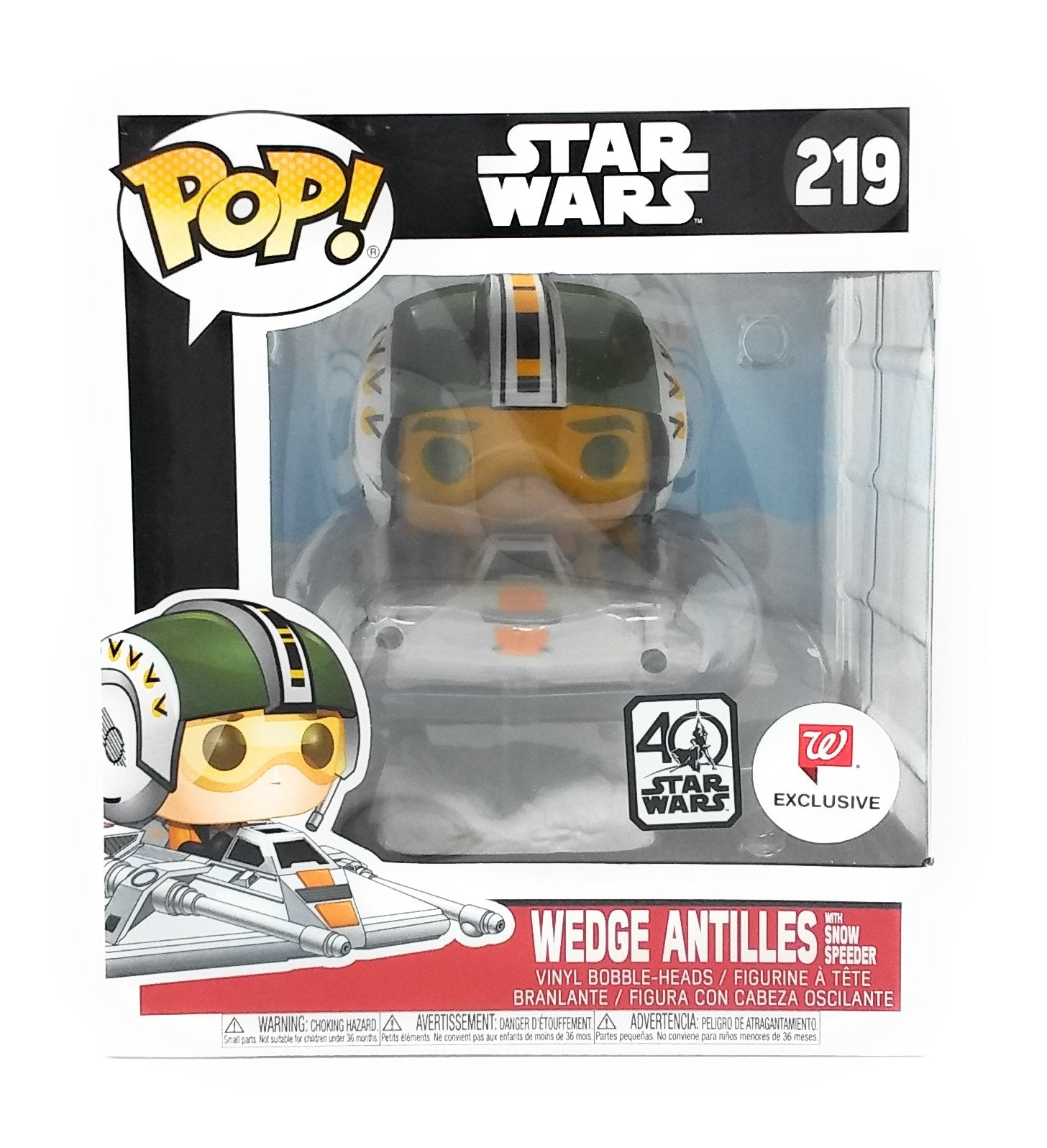 thumbnail image 2 of Funko Pop! Star Wars #219 Wedge Antilles With Snowspeeder... 2 of 14