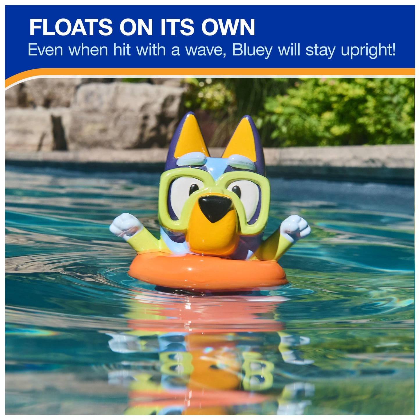 Swimways Bluey Floatin' Figures, Swimming Pool Accessories & Kids Pool Toys, Bluey Party Supplies & Water Toys for Kids Aged 3 &