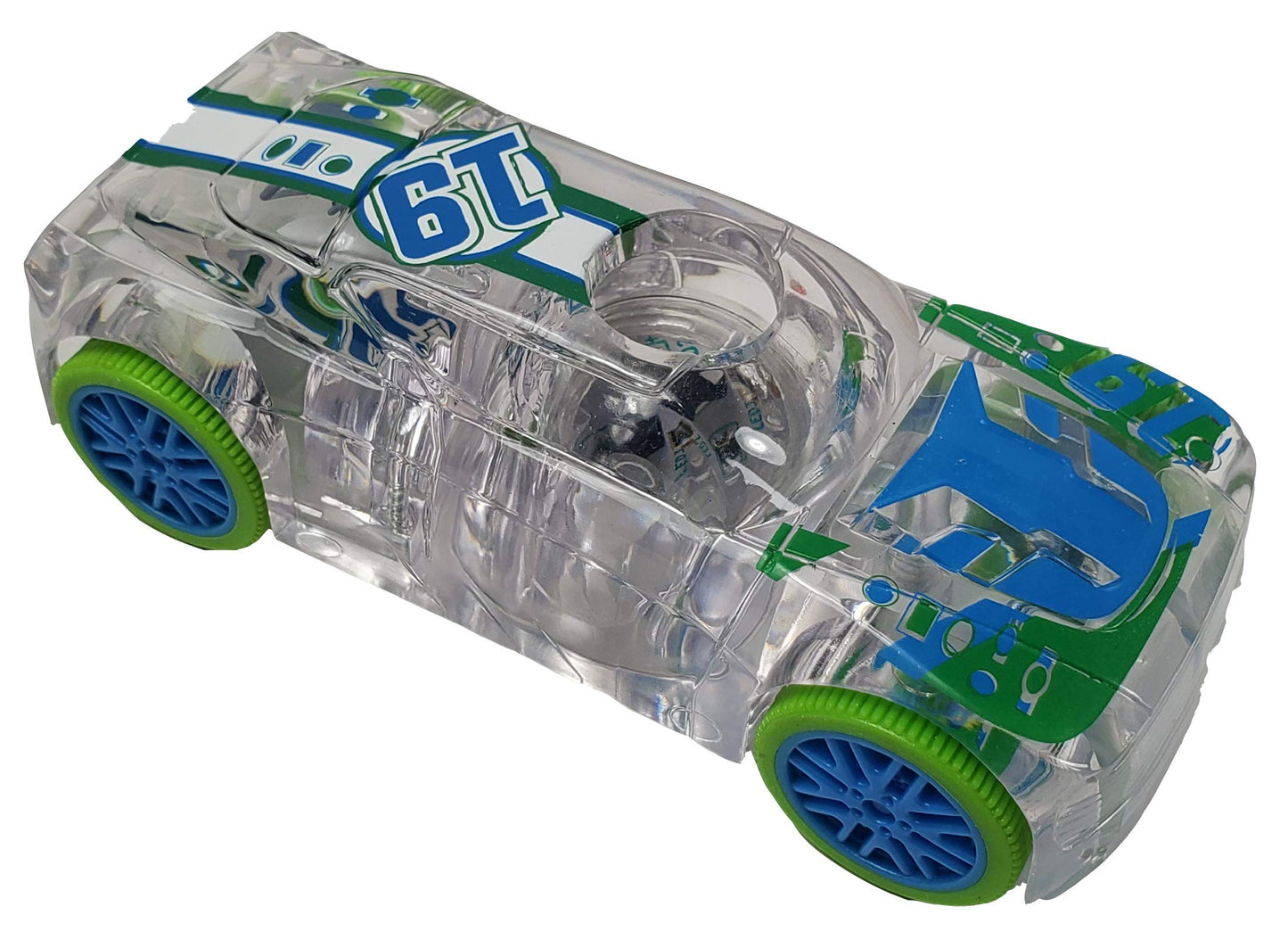 Marble Racers No. 19, LED Light Up Pull Back Race Car, Toy Vehicle for Kids 3 and Up