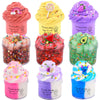 9 Pack Slime Kit - 3 Jelly Cube Crunchy 3 Cloud and 3 Butter Slimes - Premade Clear Non-Sticky Toy for Girls & Boys - Super Soft Party Favor for Kids