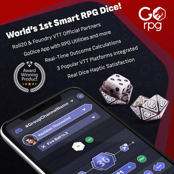 GoDice D20 Connected - The Worlds First Connected Polyhedral Die for Online RPG Play. Connects to Roll20, Foundry VTT, and Disco