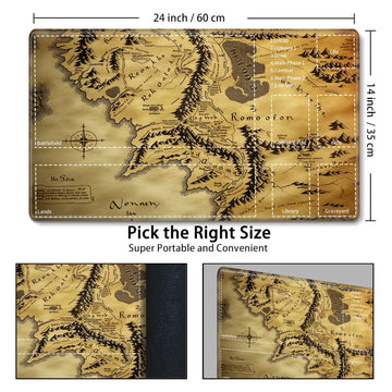 for MTG Card Playmat with Zone,Game Play Mat for MTG TCG 24 x 14 inches,Non-Slip Play Mat for Commander Board RPG CCG Game TCG O