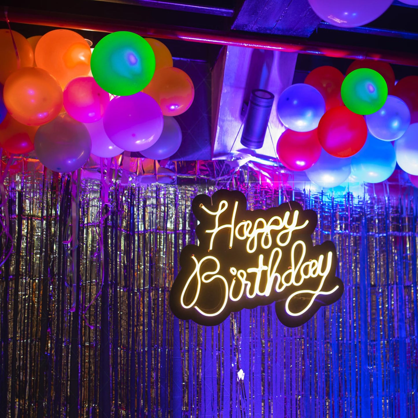 200 Pcs Uv Neon Balloons, Neon Glow Party Balloons Uv Black Light Balloons Glow In The Dark For Birthday Decorations Wedding Glo