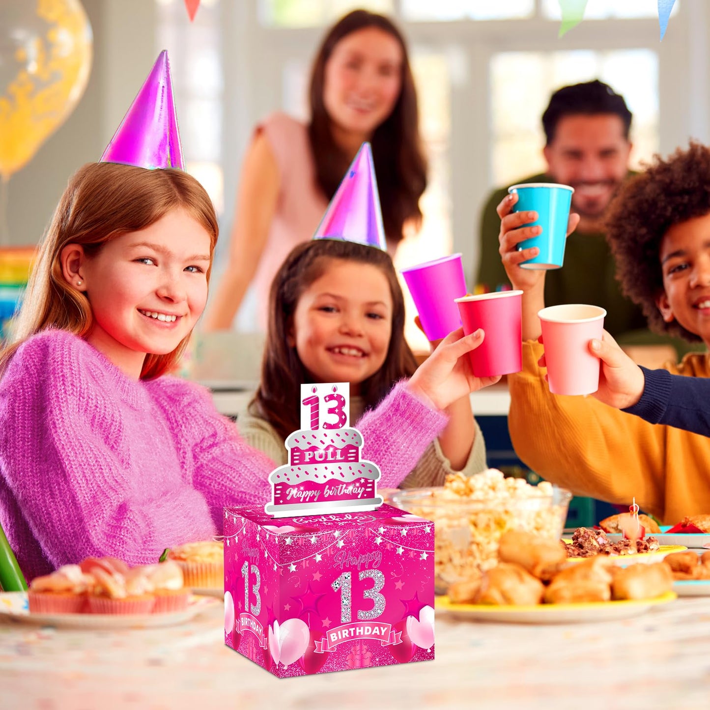 13Th Birthday Gifts For Girls Hot Pink 13Th Birthday Money Box For Cash Gift Pull Surprise Birthday Money Gift Boxes With Pull O