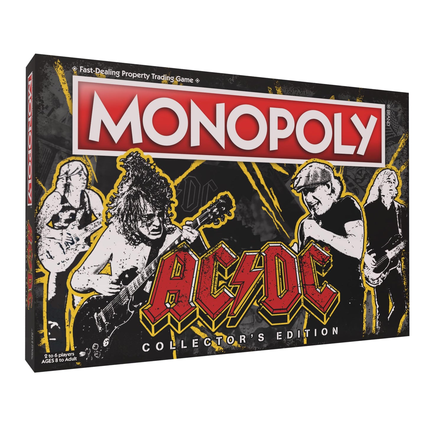 USAOPOLY MONOPOLY AC/DC Game | Officially Licensed Collectible | One Size | Black | Includes Albums & Locations