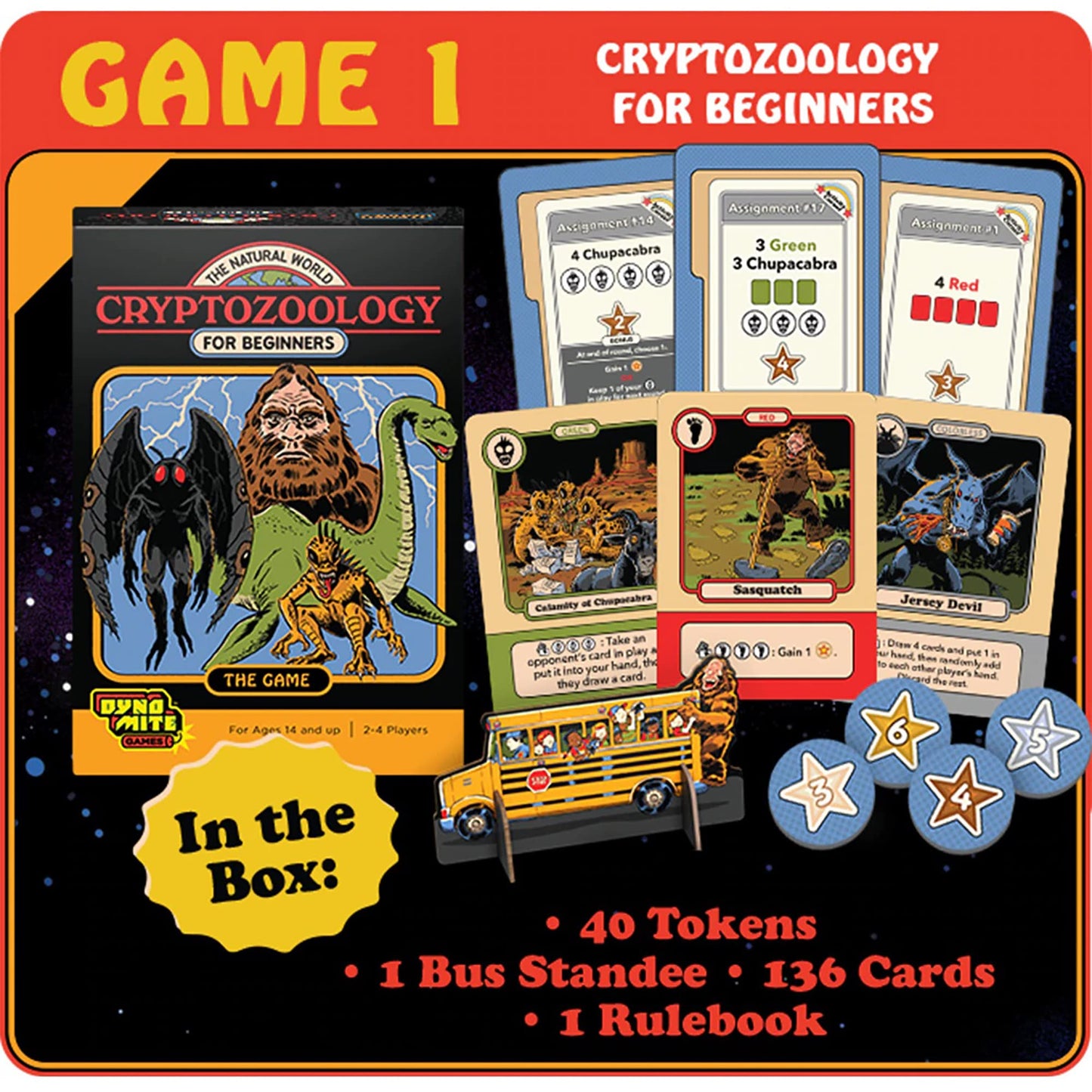 Cryptozoic Entertainment Cryptozoology For Beginners: Steven Rhodes Games Vol. 2 - Dark Retro Creature Drafting Set Game, Ages 1