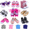 Ecore Fun 18 Inch Girl Doll Accessories Includes 9 Pairs Of Shoes And 4 Pairs Of Random Color Socks Fit For 18 Inch Girl Doll - Sandals, Casual Shoes, Canvas Shoes, Roller Skates Ect