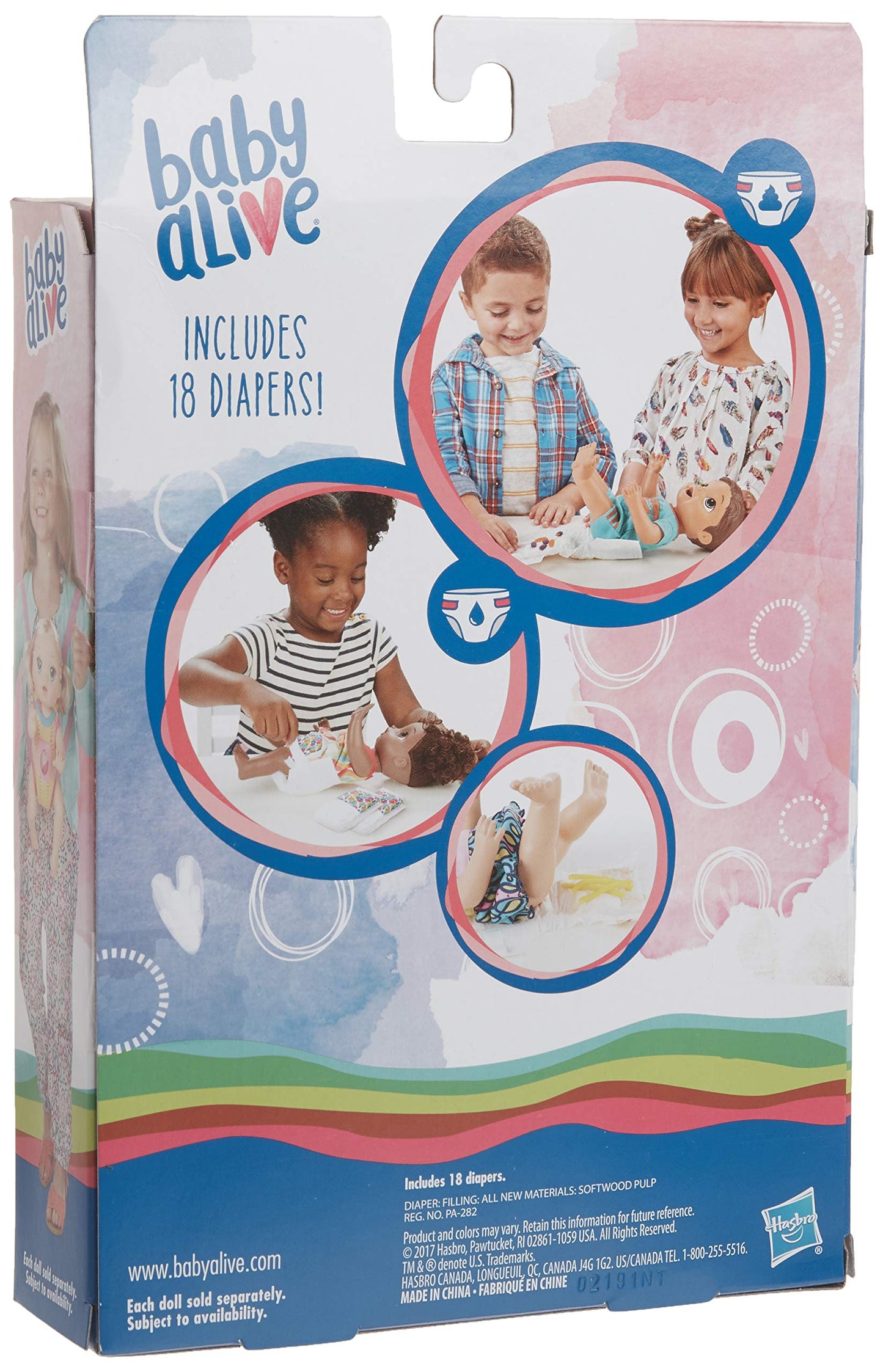 Baby Alive Diapers Refill Pack, 18-Count - Essential Baby Supplies for Doll Care