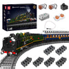 Mould King 12025 Orient Express Steam Locomotive Train Building Block Sets, Remote/App Control Train Toy Set With Led Lighting,