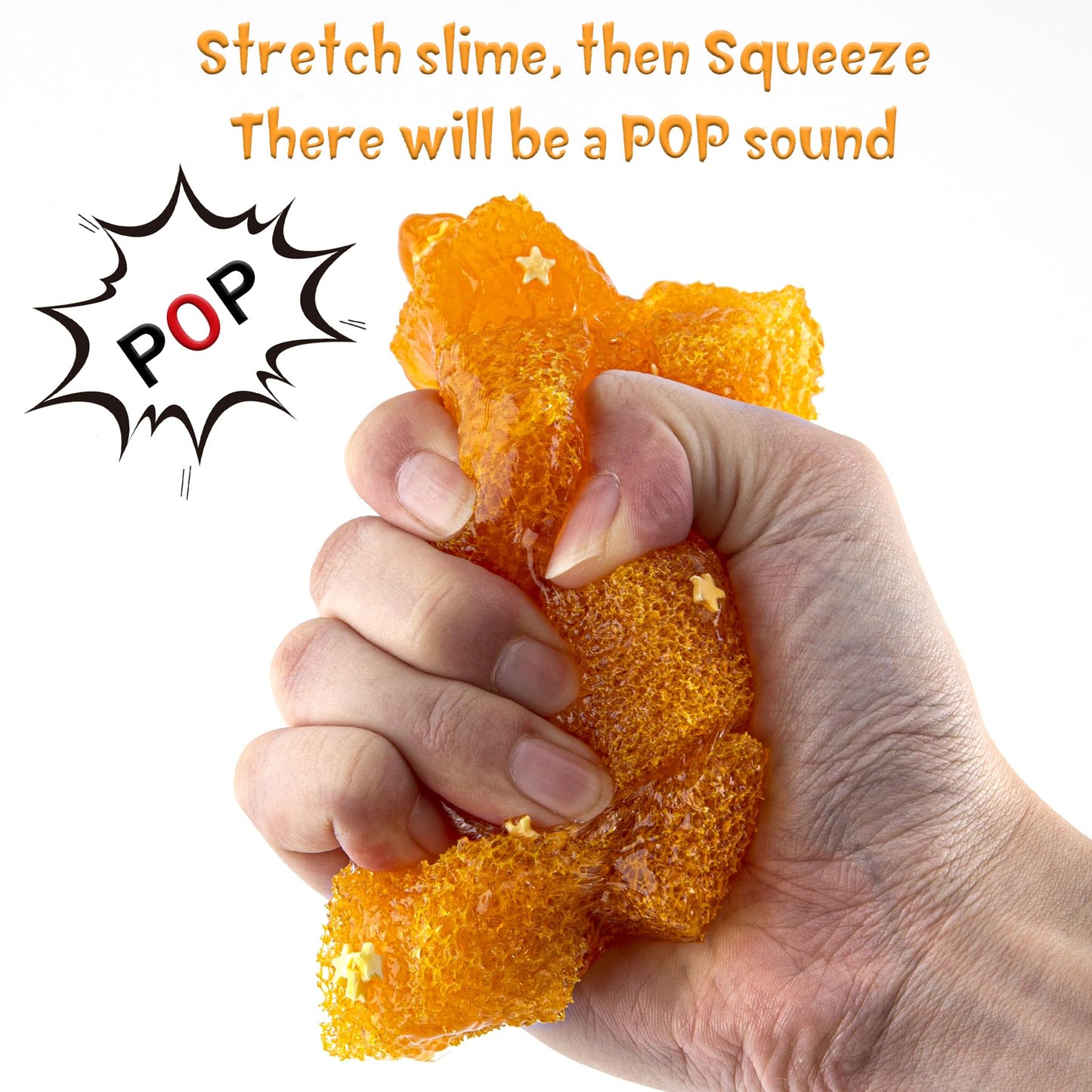Honeycomb Slime, Squeeze It And Make A Pop Sound, Non-Sticky Crunchy Slime, Slime Party Favors For Girls And Boys Ages 8-12, Sli