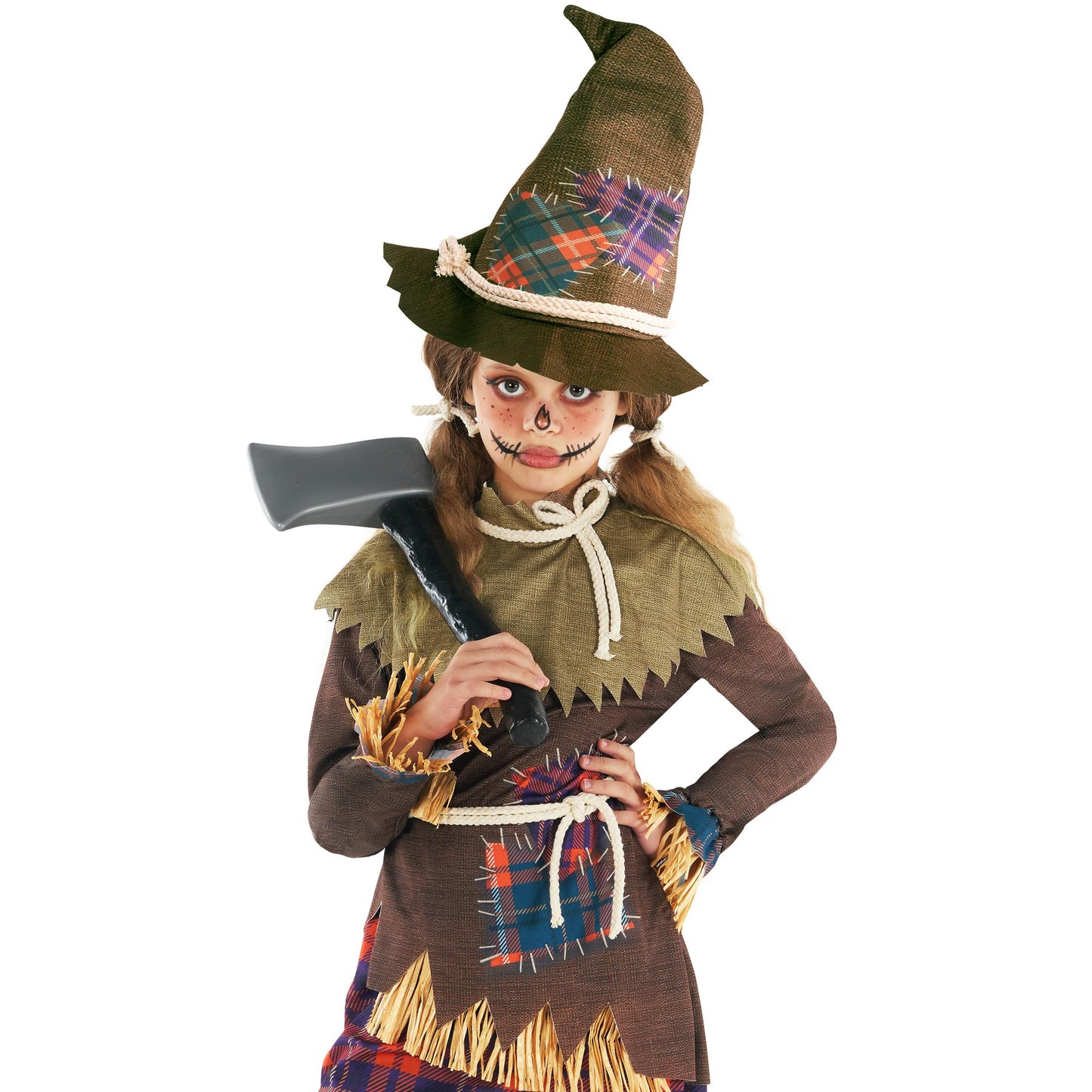 Morph Kids Scarecrow Costume For Girls - Scarecrow Costume Kids Girls - Little Girls Scarecrow Costume - Girls Creepy Scarecrow Costume M
