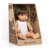 Miniland Doll 15'' Caucasian Brunette Boy (Box) - Made In Spain, Anatomically Correct, Quality, Inclusion