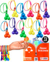 UpBrands 72 Fidget Party Favors for Kids Upgraded Zipper Pop-it Bracelets, ADHD Fidget Toys, Fidget Poppers, Gifts for Kids Bulk