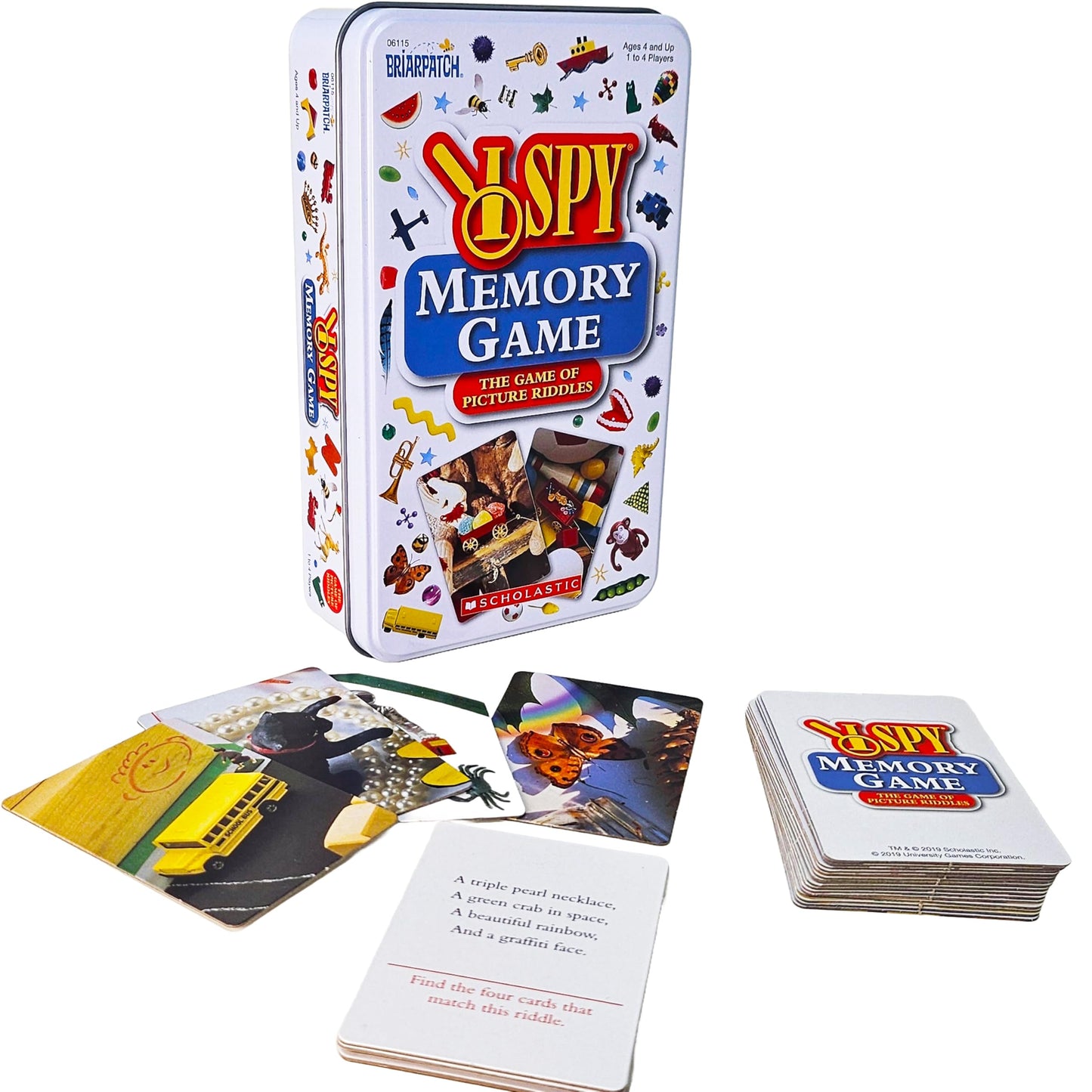 Briarpatch | I SPY Memory Game Travel Tin, Early Learning Preschool Game, Ages 4+