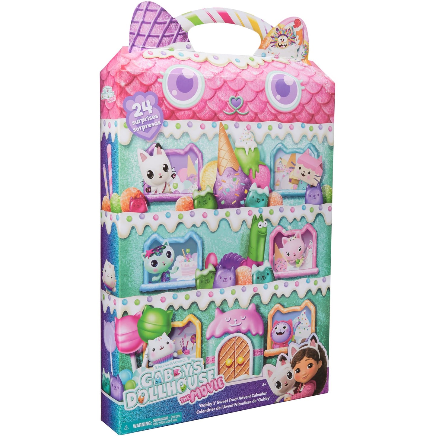 Gabby's Dollhouse: The Film Advent Calendar 2025 Cute Winter Surprise 24 Surprise Toys with Gabby Figure Cat Friends & Accessories for Children from 3 Years