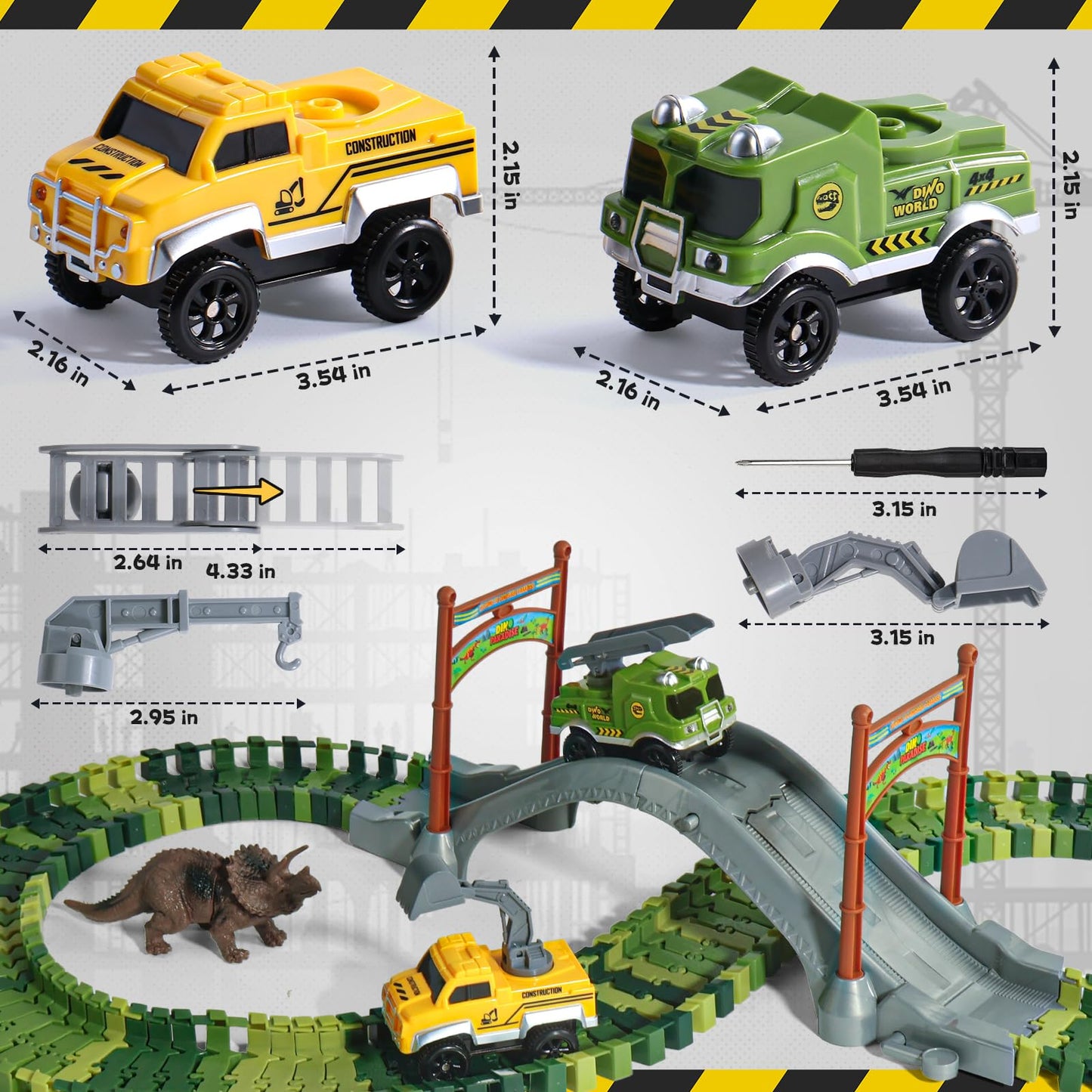 Magic Tracks Cars Only Replacement, Flexible Car Track Race Cars for Kids Race Track Glow in The Dark, Led Light Magic Race Cars