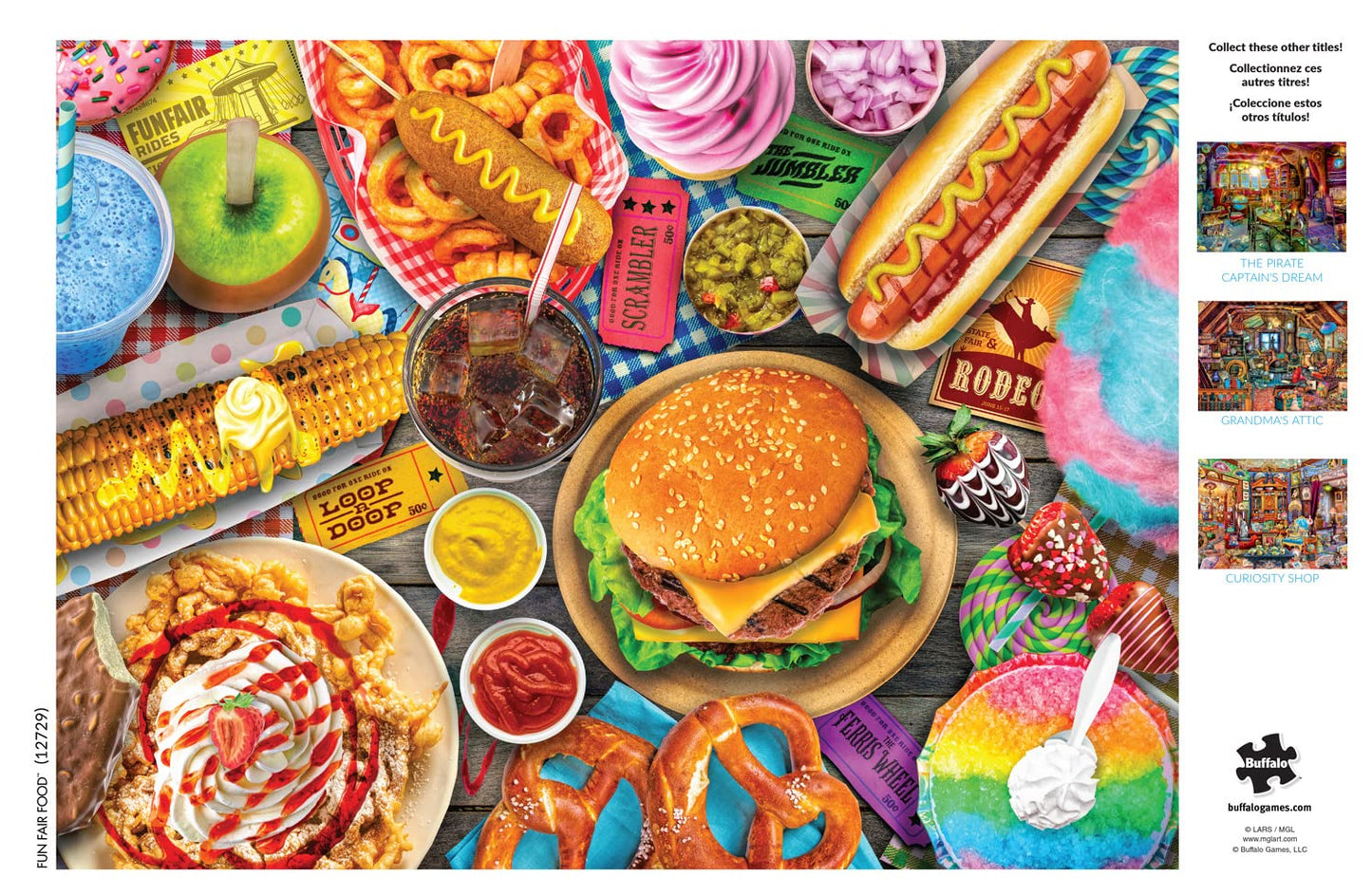 Buffalo Games Fun Fair Food 1000 Piece Jigsaw Puzzle - Large Multicolor Cardboard - Model 12729 for Adults, Perfect for Game Nights