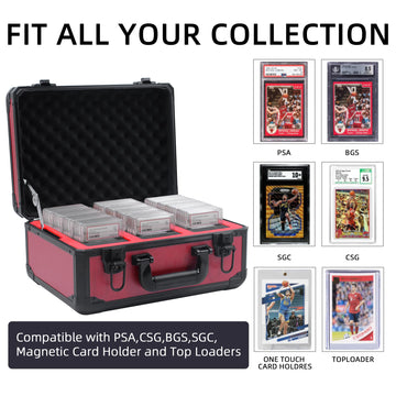 Uhzbtec Graded Card Storage Box; Durable Sports, Psa And Pokemon Storage Case- Trading Card Storage Box - Psa Slab Case For Top