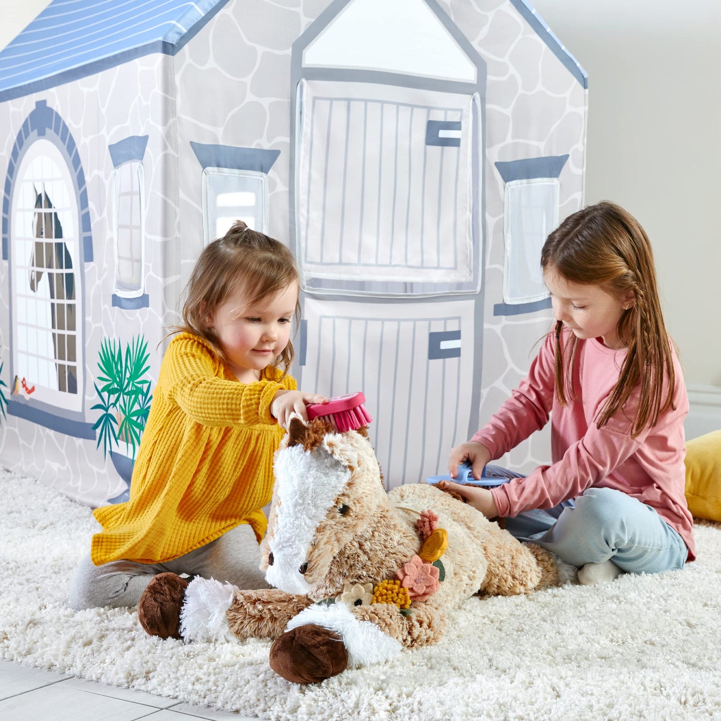 Martha Stewart Kids' Stable Play Tent - Large Pretend Play Horse Barn for Kids and Toddlers