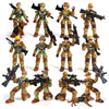 HAPTIME Army Men Action Figures with Toy Soldiers for Boys Plastic Army Toys for Boys 6-8 Birthday Gift for Military Collectors (6Pcs Green + 6Pcs Yellow)