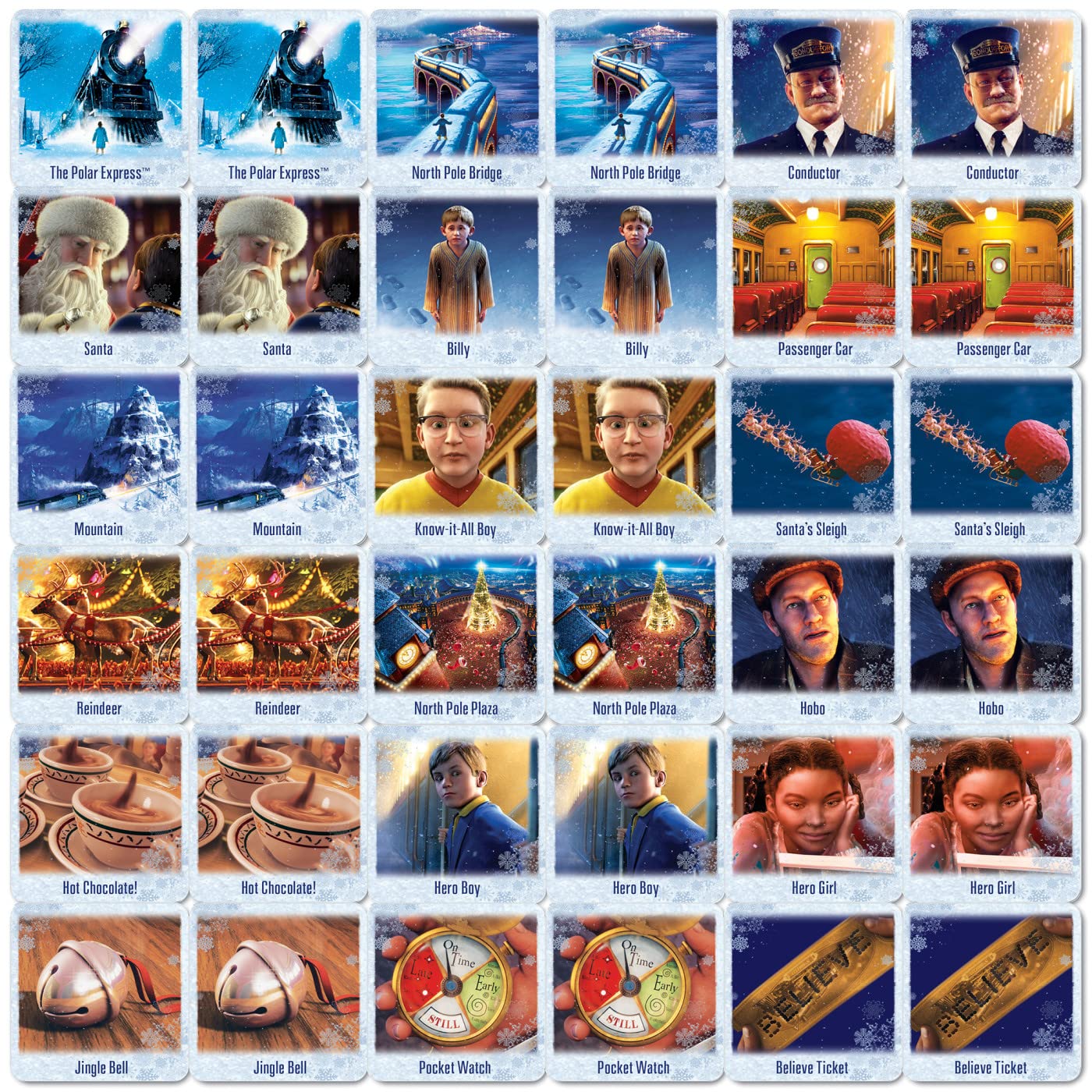 Masterpieces Kids Games - The Polar Express Matching Game - Game For Kids And Family - Laugh And Learn