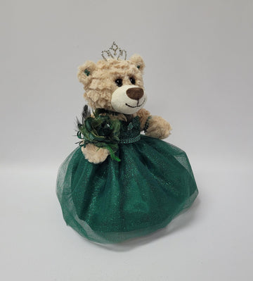 Kinnex Collections Since 1997 12'' Quince Anos Last Doll Teddy Bear With Dress (Centerpiece) ~ Arc09832-33 (Emerald Green)