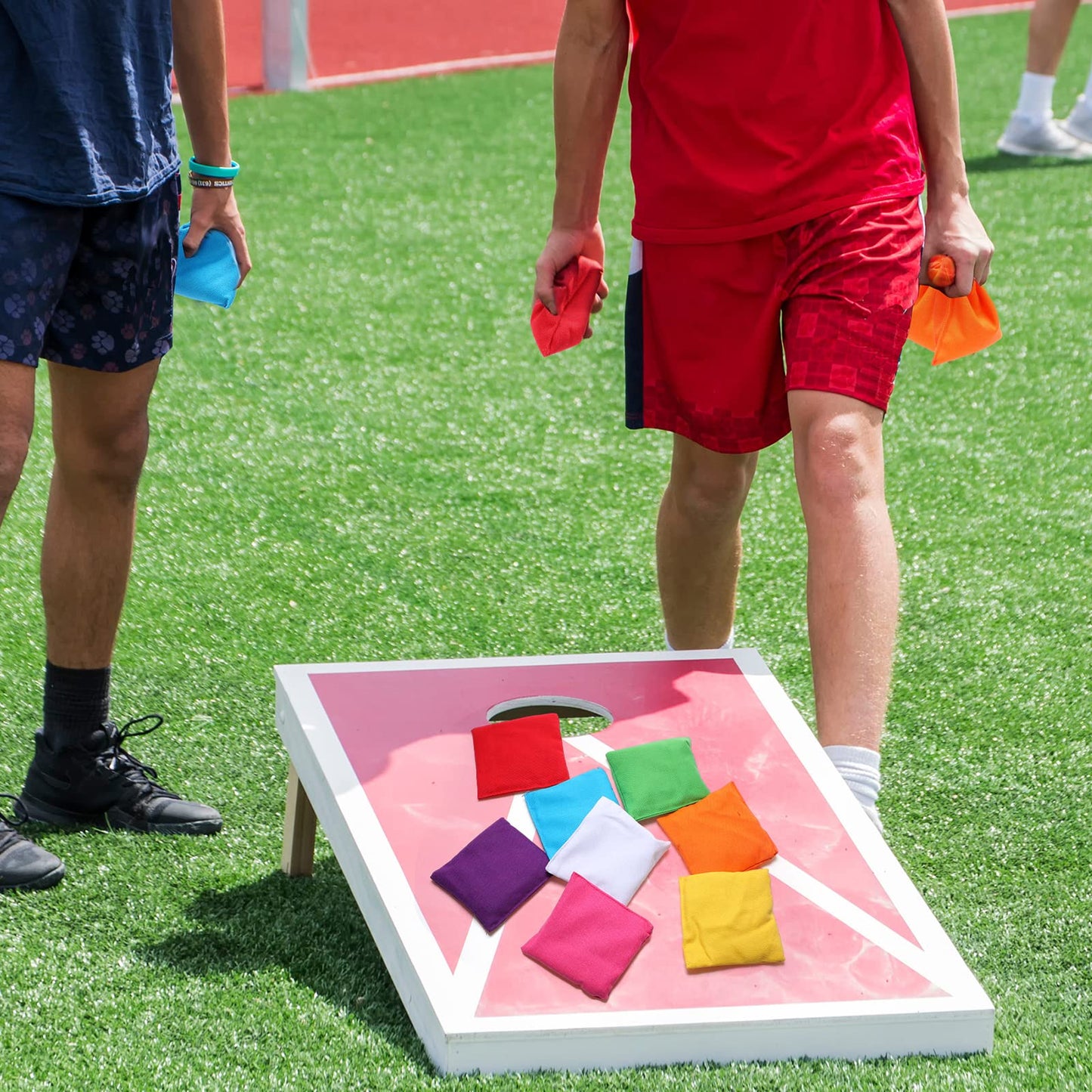 32 Pack Bean Bags Toss for Kids Cornhole Bean Bags Colorful Bean Bags for Tossing Canvas Toss Bags Hand Toy Toss Games Weights f