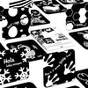 20 PCS Baby Visual Stimulus Cards, Double-Sided High Contrast Black and White Flashcards Visual Sensory Development Montessori C