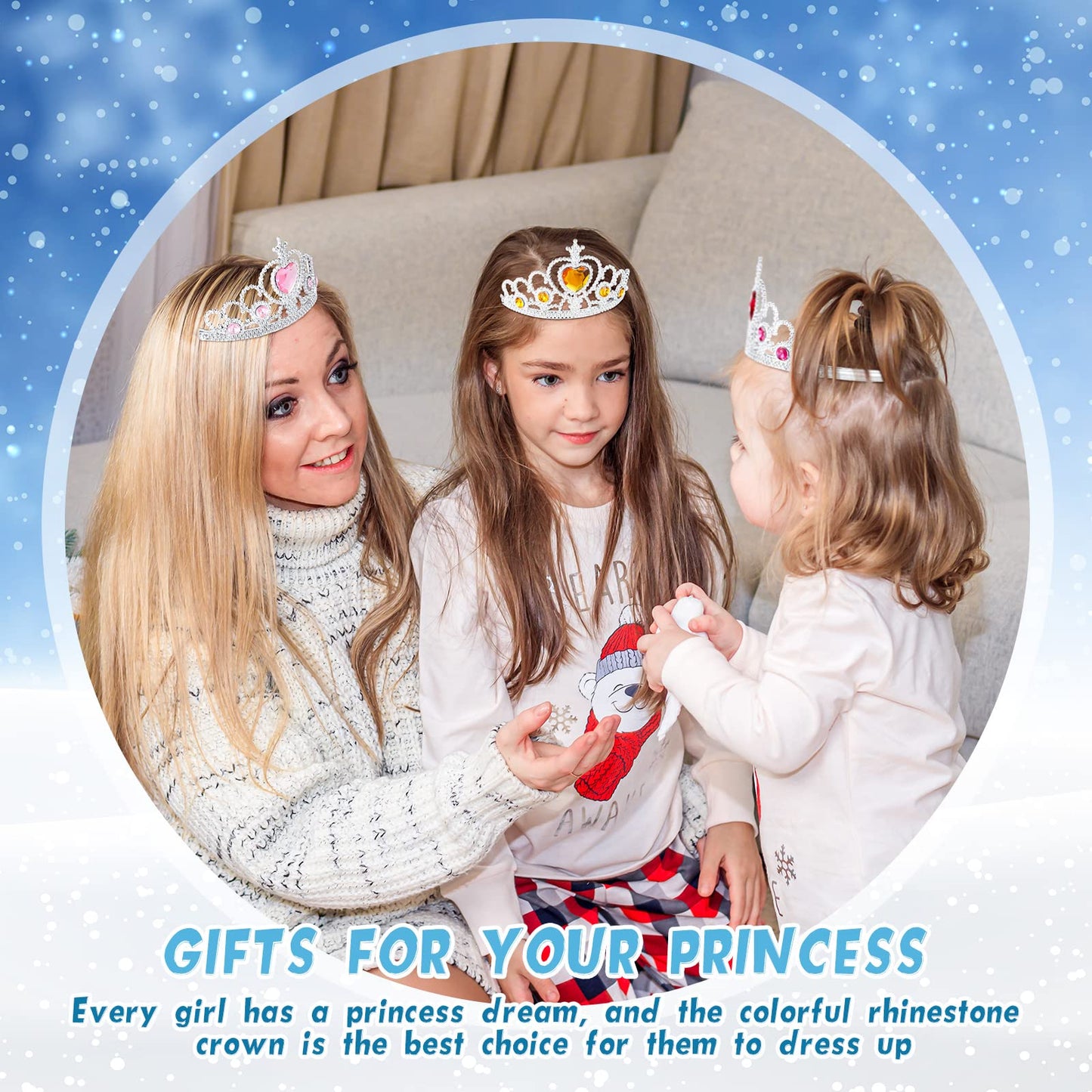 Hinly 48 Pcs Tiara Crown Set Princess Dress up Costume Party Favor Girls Plastic Crown Birthday Supplies Cosplay Accessory(Pink)