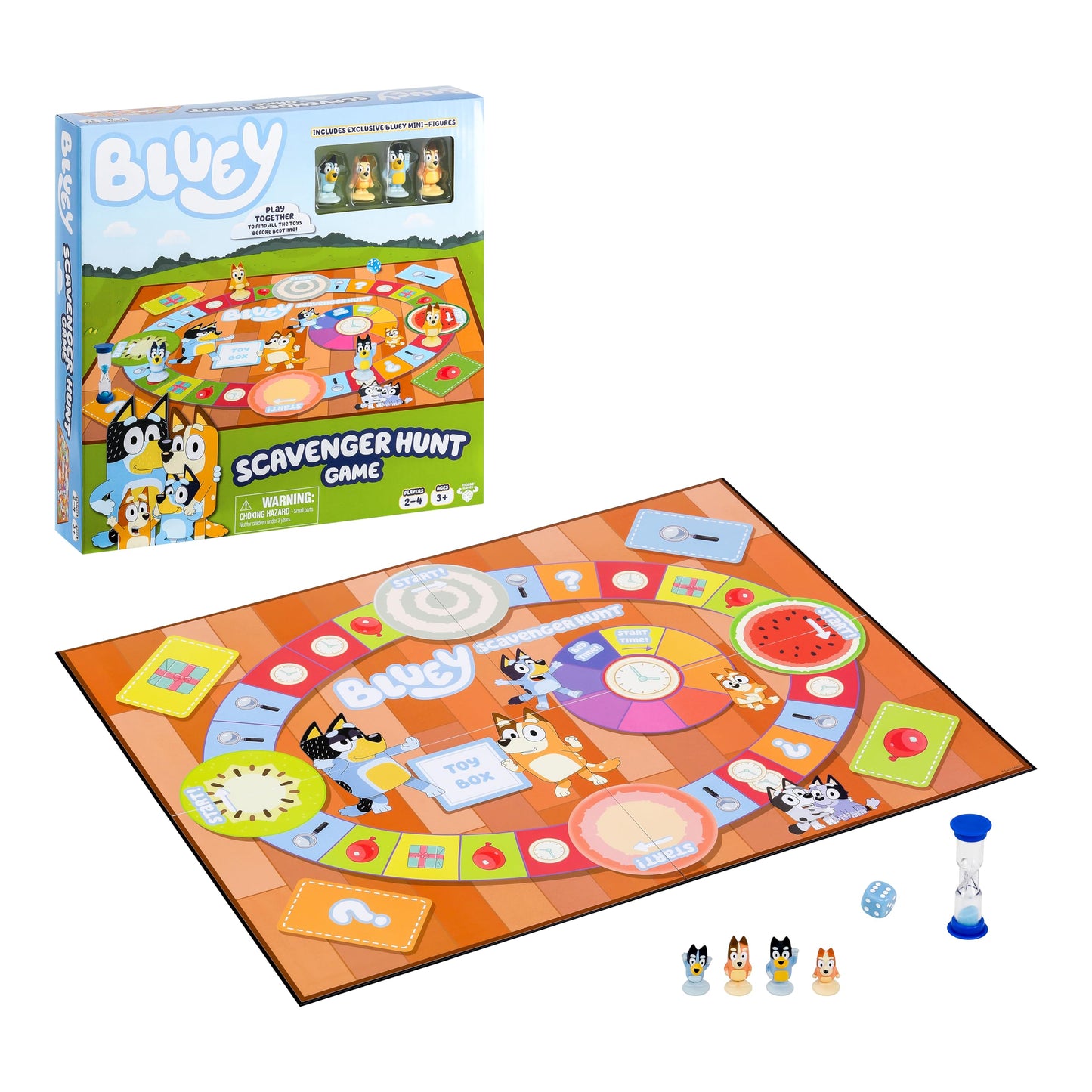 Bluey Scavenger Hunt Game. A Fun Board Game Full Of Fun Activities To Perform, Things To Find And Questions About To Answer