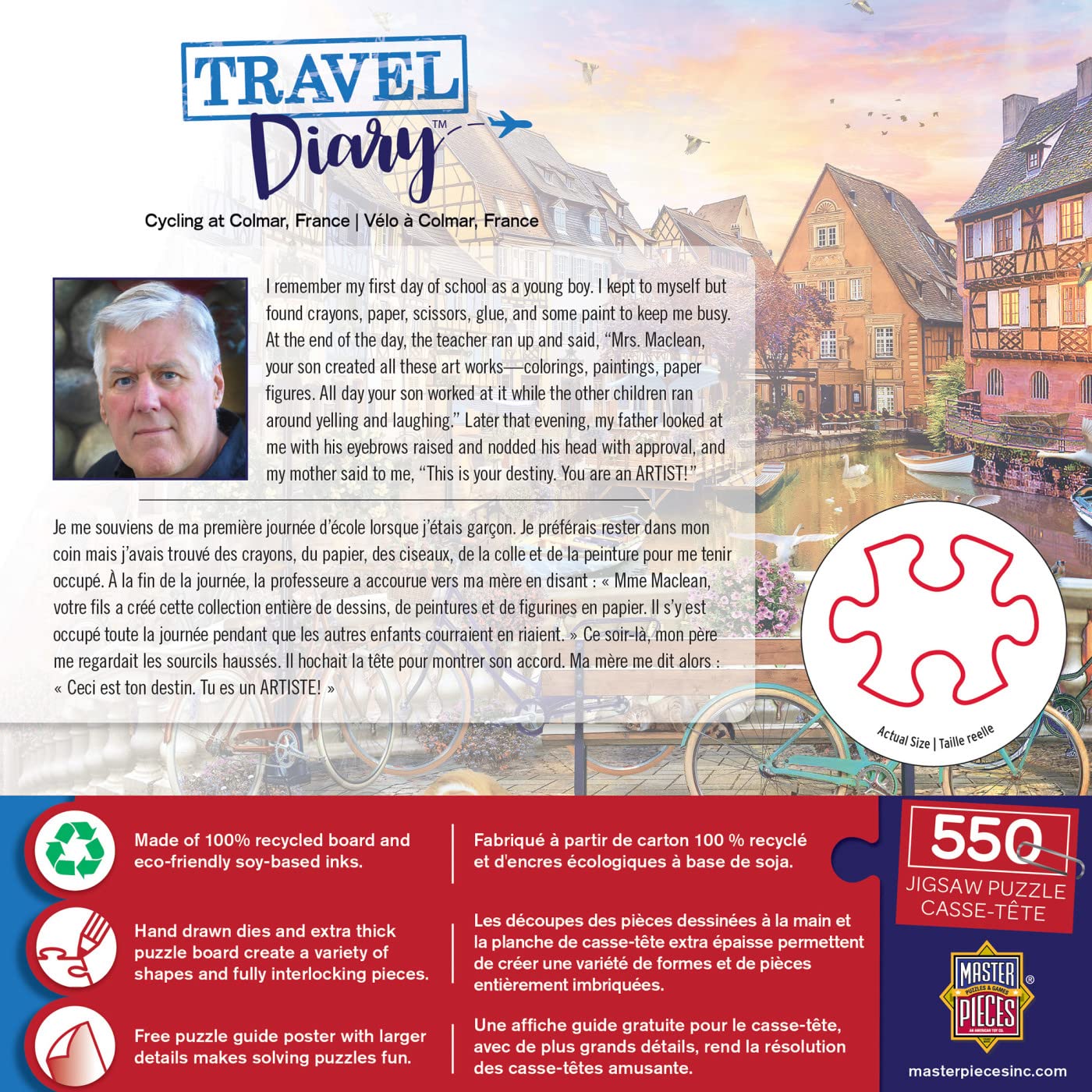 Baby Fanatics 32244: Travel Diary - Cycling At Colmar France 550Pc Puzzle