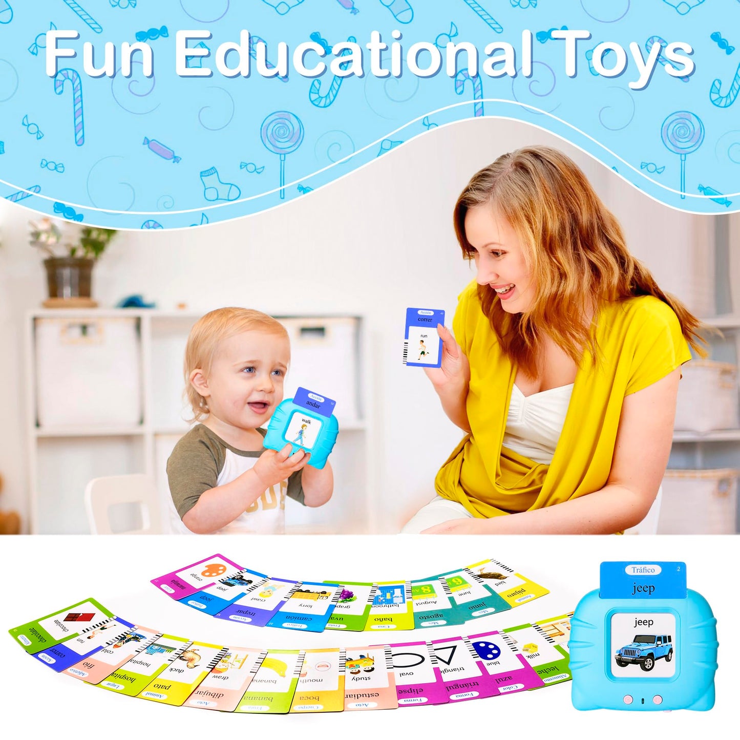 510 Spanish Flash Cards For Kids 3+Years,Pocket Speech For Toddlers,Autism Sensory Toys,Learning Montessori Toys,Speech Therapy