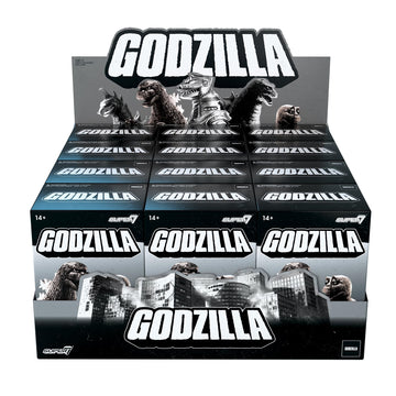 Super7 Toho Godzilla Blind Box Flat - (12 Pack) 3.75'' Toho Godzilla Action Figures Classic Cartoon Collectibles And Retro Toys