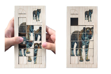 Wooden Slide Puzzles Block (Tiger)