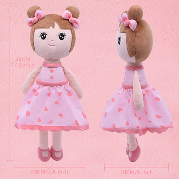 Conzy Stuffed Baby Doll Gifts For Girl 44Cm Super Soft Buddy Cuddly Baby Girl Plush Toy Gifts Wtih Gift Bag 17.3 Inches In Stand