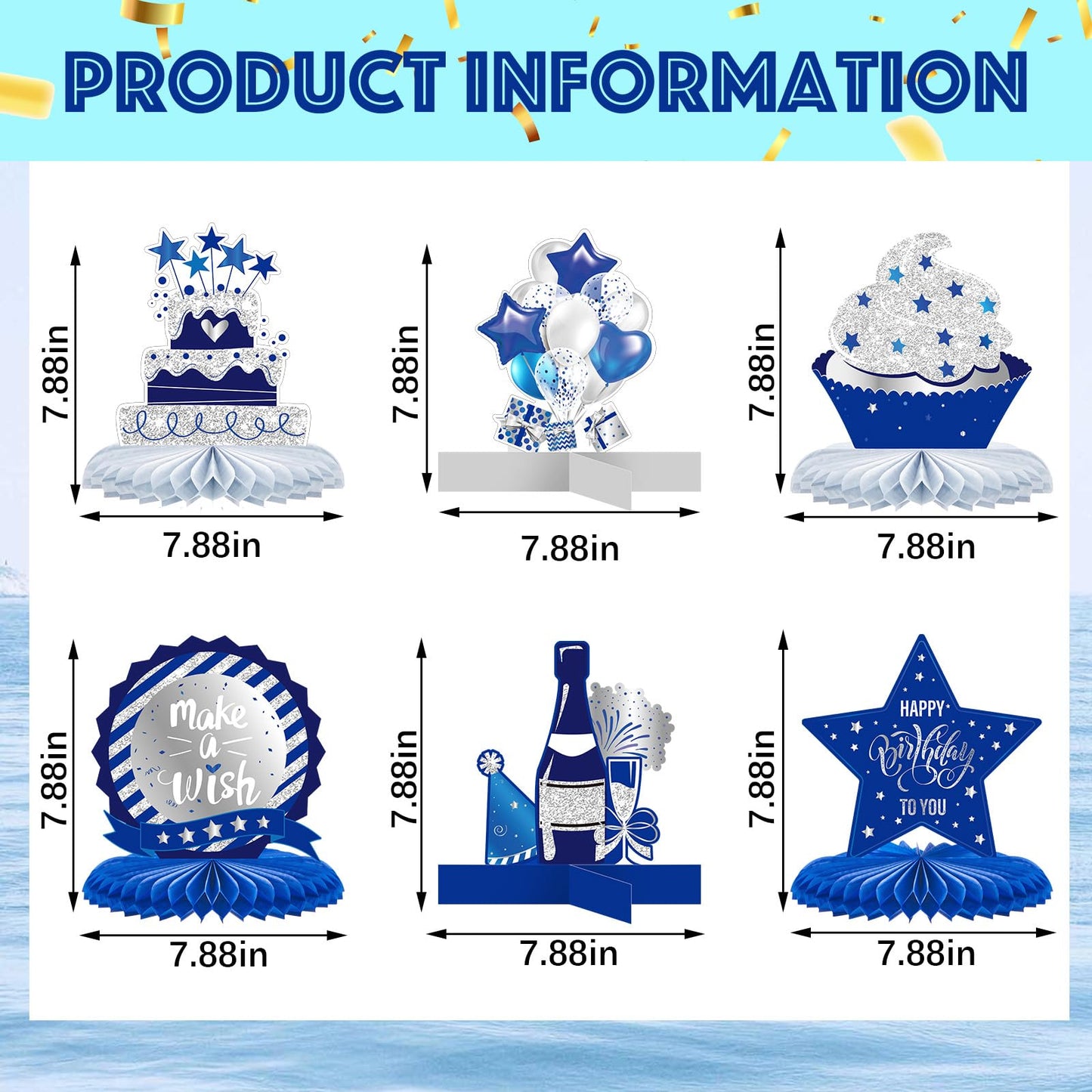 Clabby 12 Pieces Happy Birthday Decorations Birthday Honeycomb Centerpieces For Table Decorations Birthday Honeycomb Table Toppe
