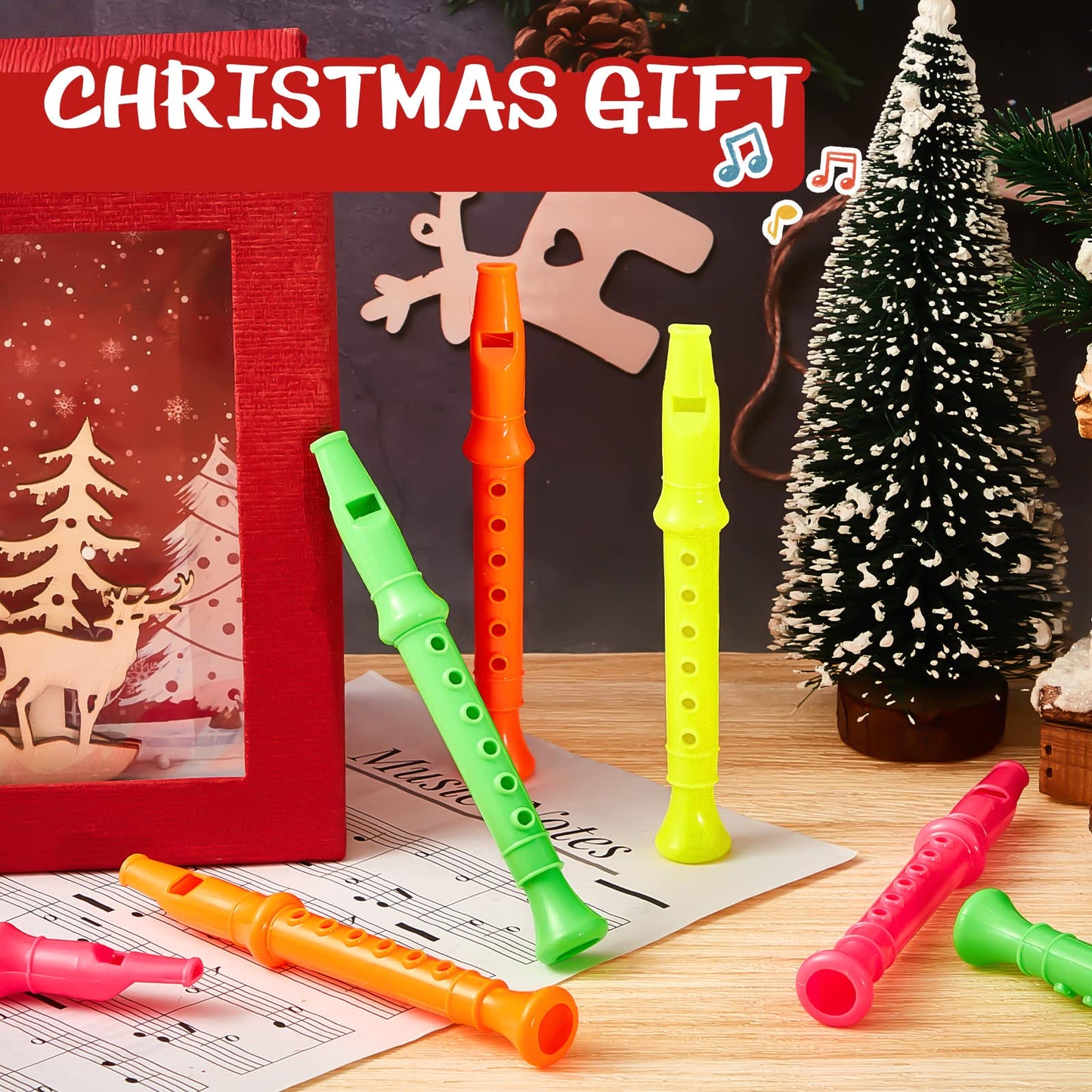 48 Pcs 6 Hole Plastic Recorders, Recorder Instrument For Kids Recorder Musical Recorder Flute Musical Instruments Toy For Music