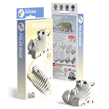 Eugy Polar Bear 3D Puzzle, 30 Piece Eco-Friendly Educational Toy Puzzles For Boys, Girls & Kids Ages 6+