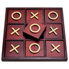 Juvale 9.5-Inch Wooden Tic Tac Toe Game, Decorative Coffee Table Games For Adults And Family Activities