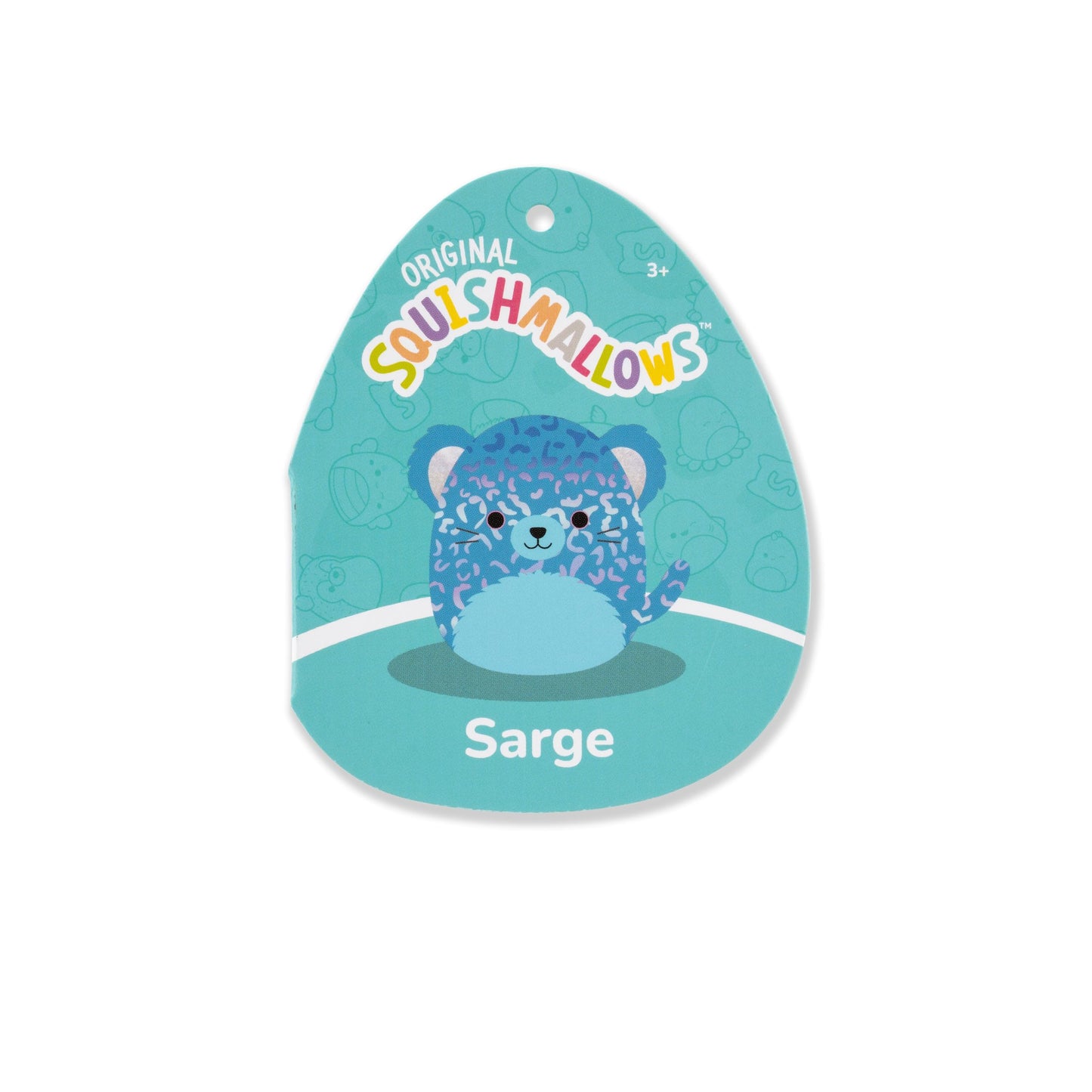 Squishmallows Original 8In Sarge The Blue Jaguar With Iridescent Spots - Official Jazwares Plush (Little)