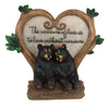 Ebros Black Bear Couple Under Heart Shaped Willow Tree Figurine Love Without Measure 6.75' Tall Forest Animal Love Tale For Anniversary Or Valentine'S Day Decor Statue