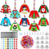 Yaomiao 30 Sets Halloween Suncatchers Window Art Kits DIY Pumpkin Ghost Suncatcher Crafts Bulk Paint Your Own Window Hanging Orn