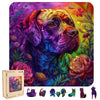 Qiuenisray Wooden Jigsaw Puzzles-Colored Dog 200pcs 11.3x11.3in Medium Wooden Puzzles for mature-themeds Unique Shape Animal mature-themed Puzzles Irregular Wood Puzzles Best Gift for mature-themeds and Kids Family Game