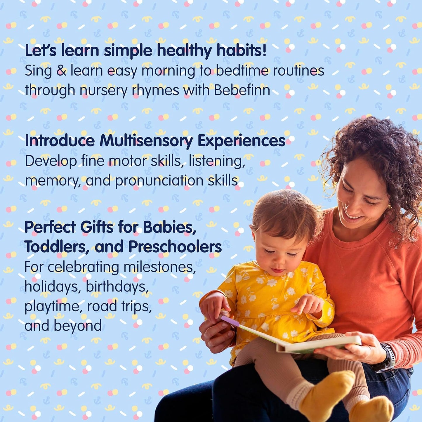 Pinkfong Healthy Habits Sound Book | Musical Toy for Toddlers 1-3 | Nursery Rhymes | Model PFNSB033 | Color: Blue