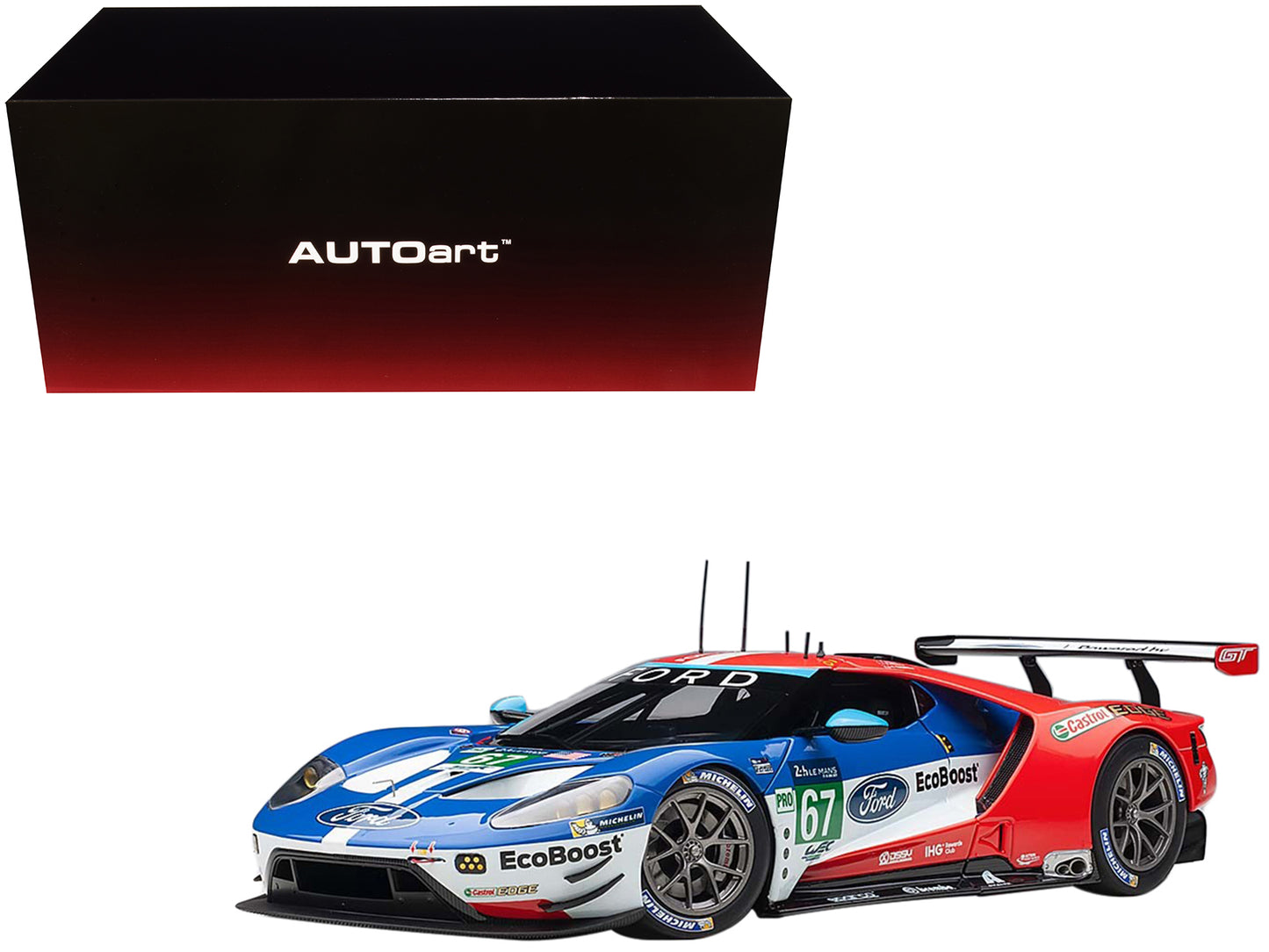Ford Gt #67 Harry Tincknell - Andy Priaulx - Pipo Derani ''Ford Chip Ganassi Team Uk'' 24H Le Mans (2017) 1/18 Model Car By Auto