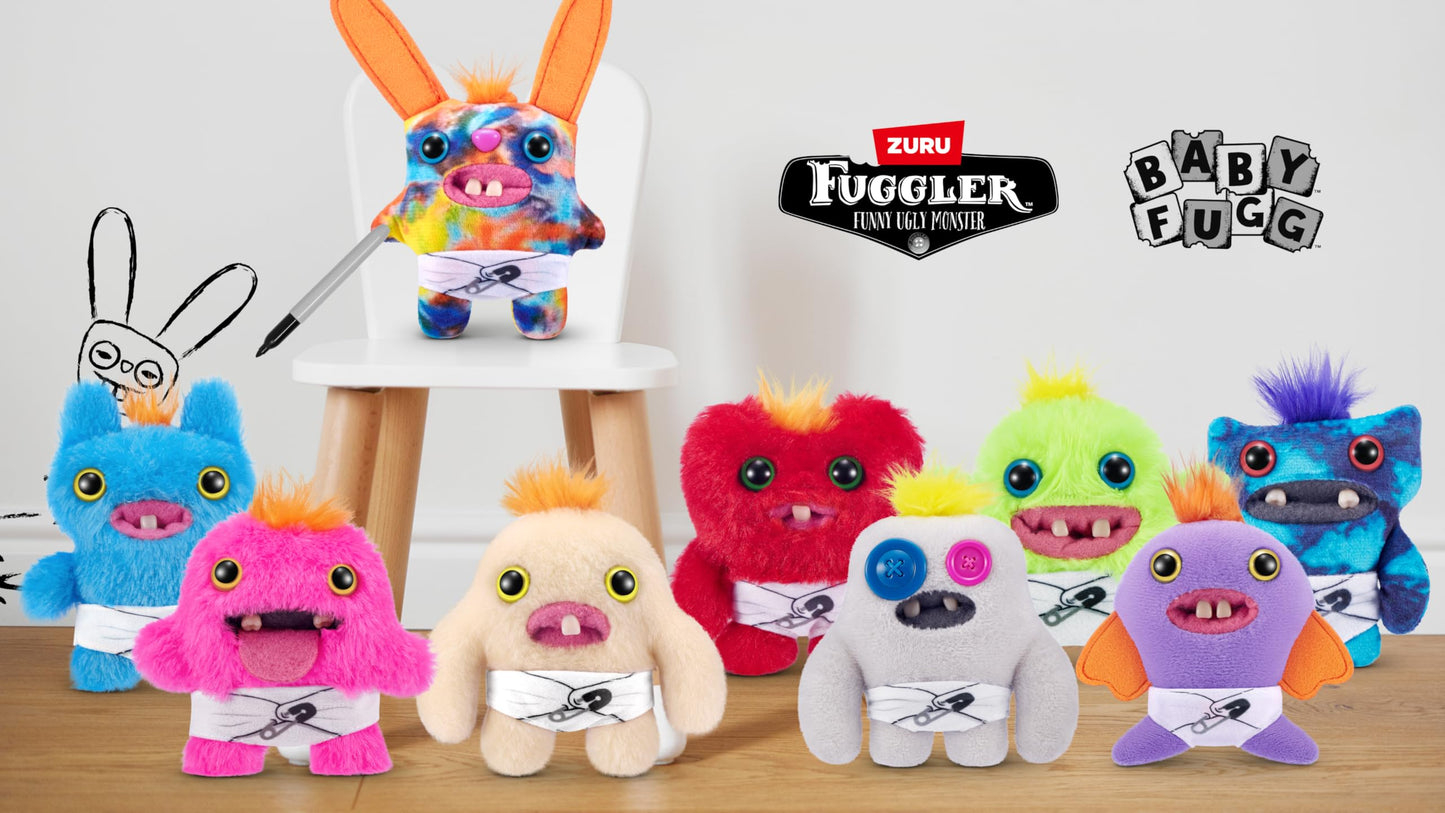 Fuggler Baby Fugg Series 3, 3.5'' by ZURU Funny Ugly Monster, Plush, Collectible, Toy (3 Pack, Random Assortment)