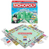 Hasbro Monopoly The Mega Edition - Fast-Paced Game for 2-8 Players, Ages 8+, Multicolor, Model 1104, Plastic Material