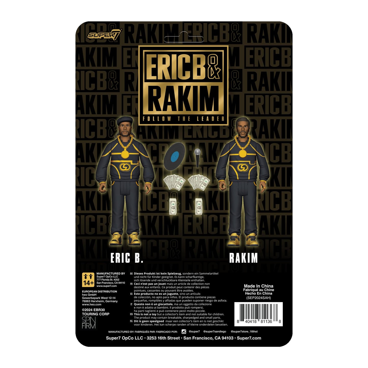Super7 Eric B. & Rakim Reaction Figures Wave 02 - Eric B. & Rakim (Follow The Leader) Action Figure